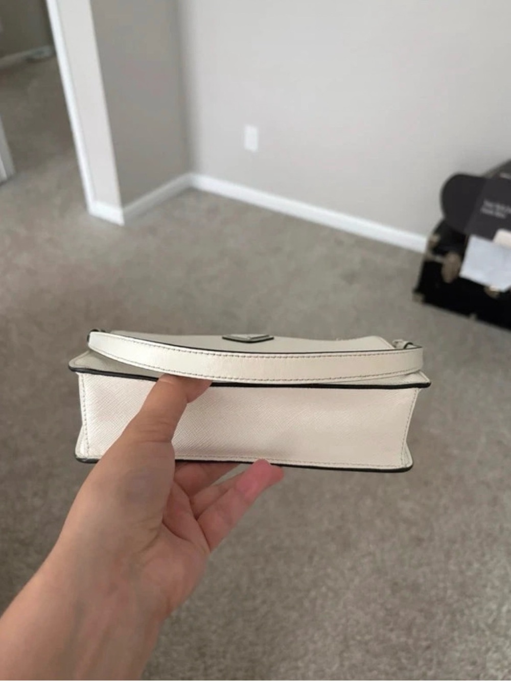 Prada Cream Saffiano Mini Wristlet - Picture 3 of 5